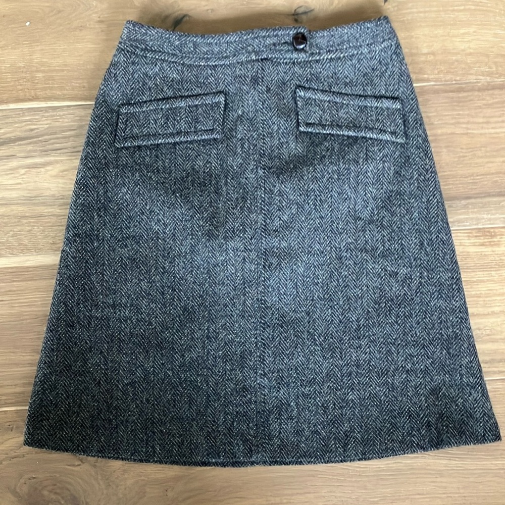Paul & Joe dark brown tweed skirt - size 38